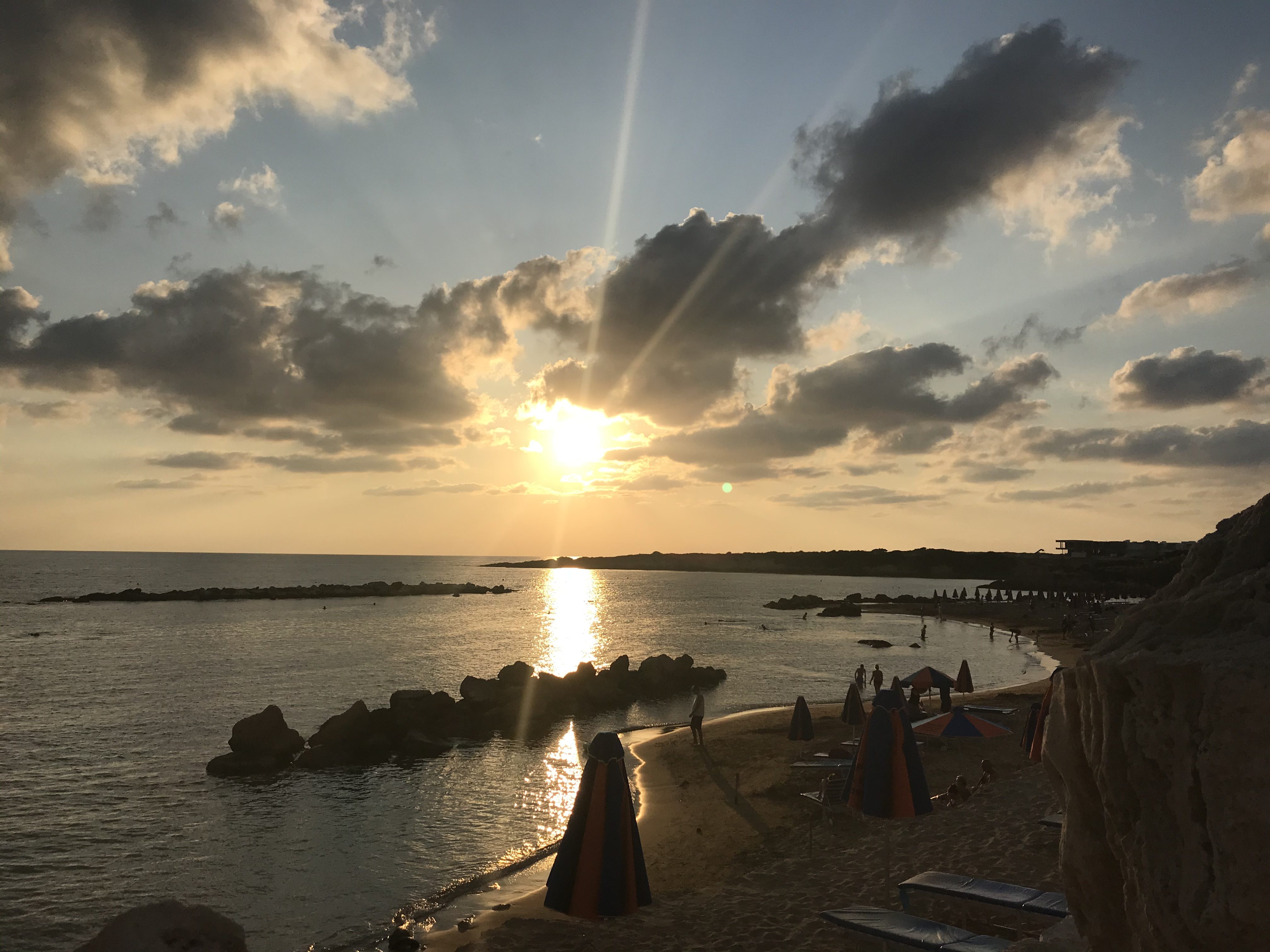 Sunset at Coralia beach Peyia Coral Bay